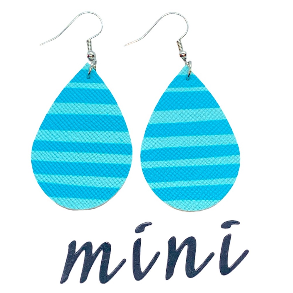 Mini Faux Leather Teardrop Earrings Fashion Jewelry